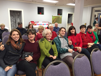 Gathering for my reading of Capote's A Christmas Memory to benefit Gatlinburg