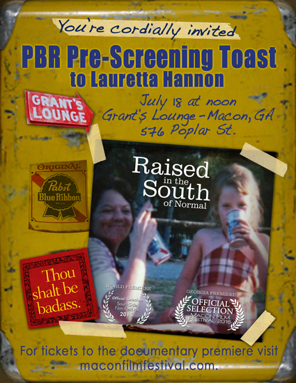 PBR Pre-Screening Toast to Lauretta Hannon Raised in the South of Normal